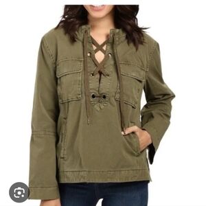 Free People pullover utility hooded jacket Sz L